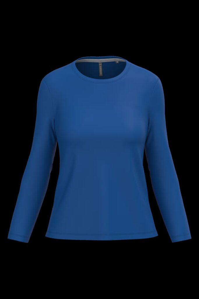 T-shirt col rond manches longues femme