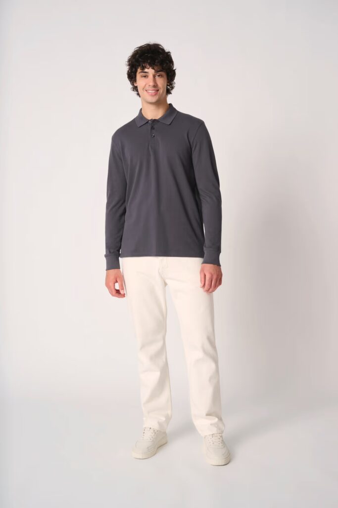 Polo piqué LSL homme