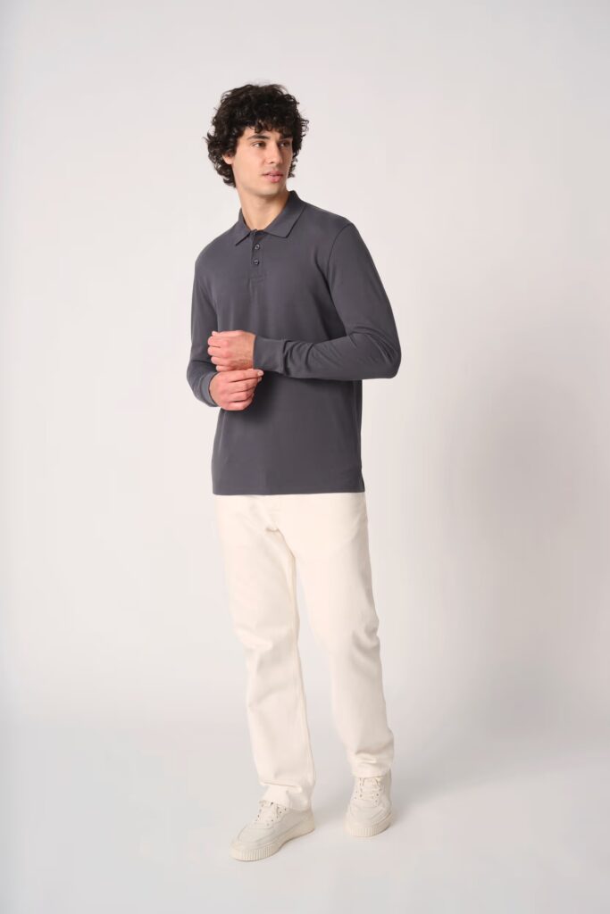 Polo piqué LSL homme