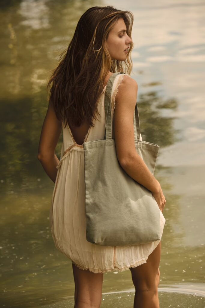 Sac shopping délavé en coton