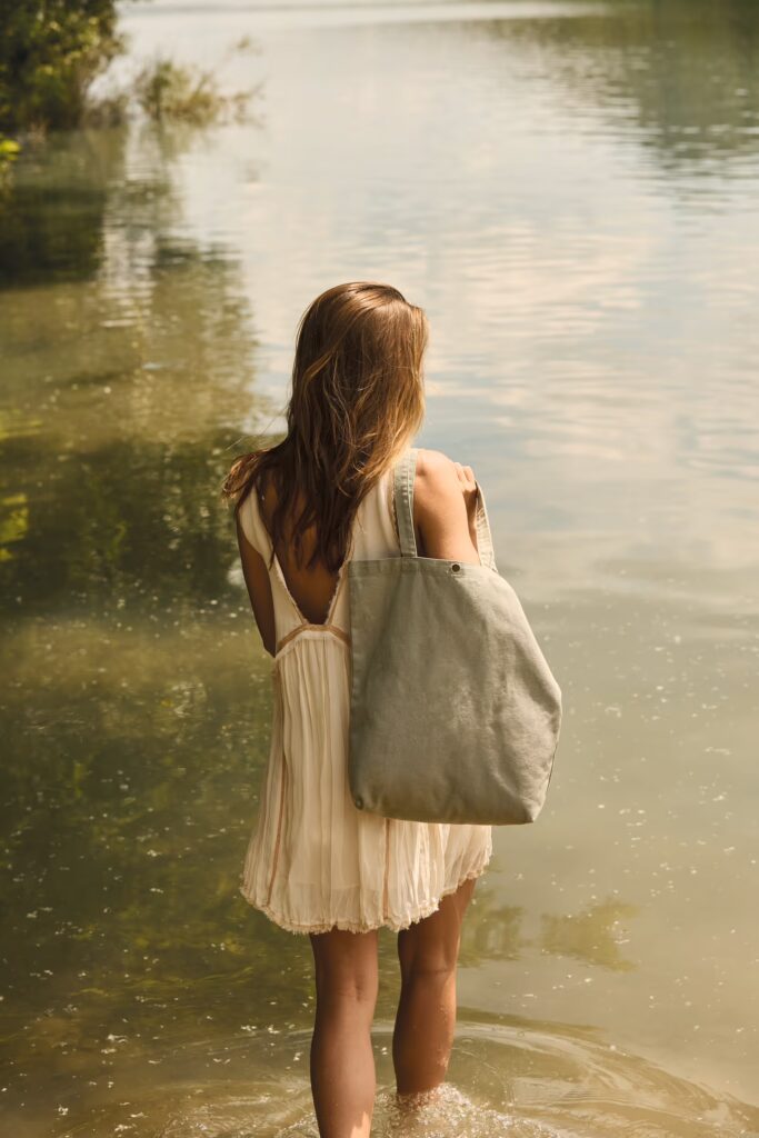 Sac shopping délavé en coton