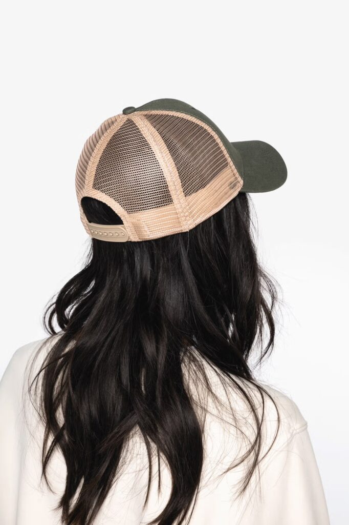 Casquette trucker écoresponsable 6 panneaux unisexe