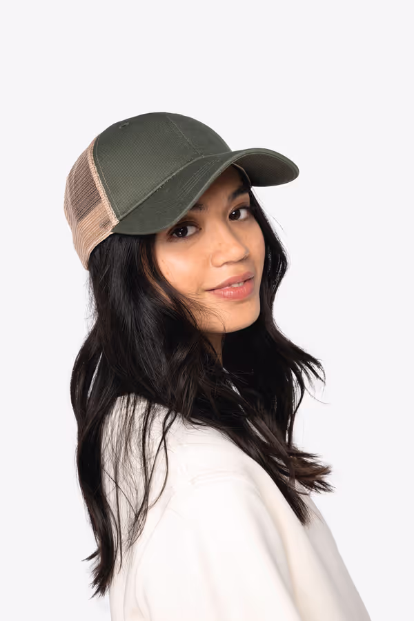 Casquette trucker écoresponsable 6 panneaux unisexe