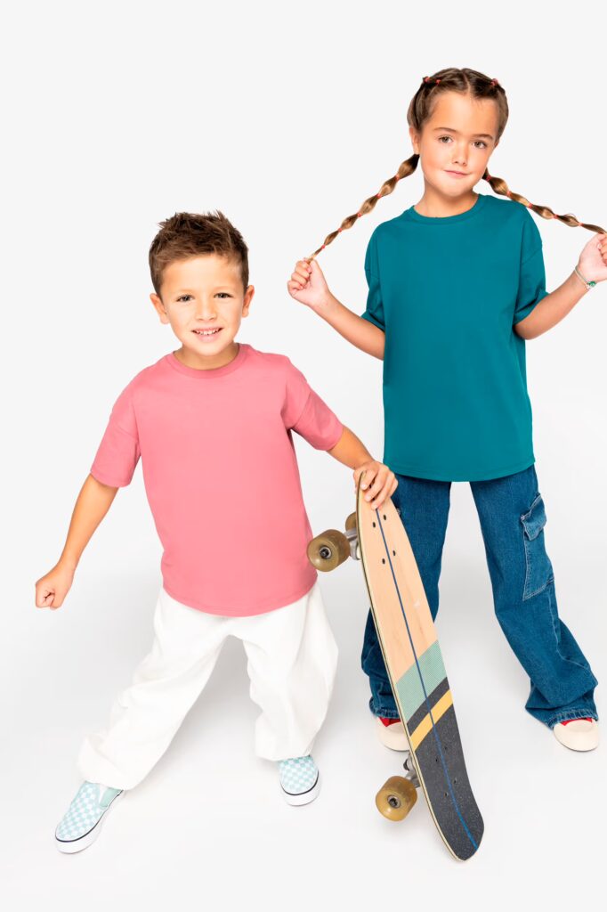 T-shirt écoresponsable à épaules tombantes enfant