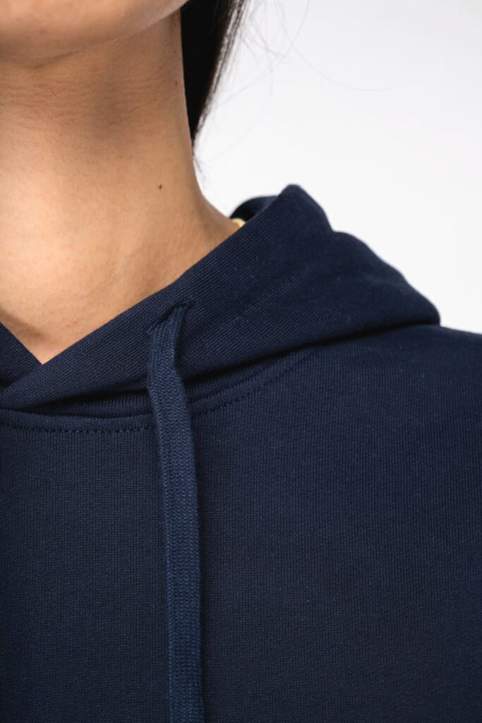 Sweat-shirt écoresponsable à capuche à épaules tombantes French Terry unisexe