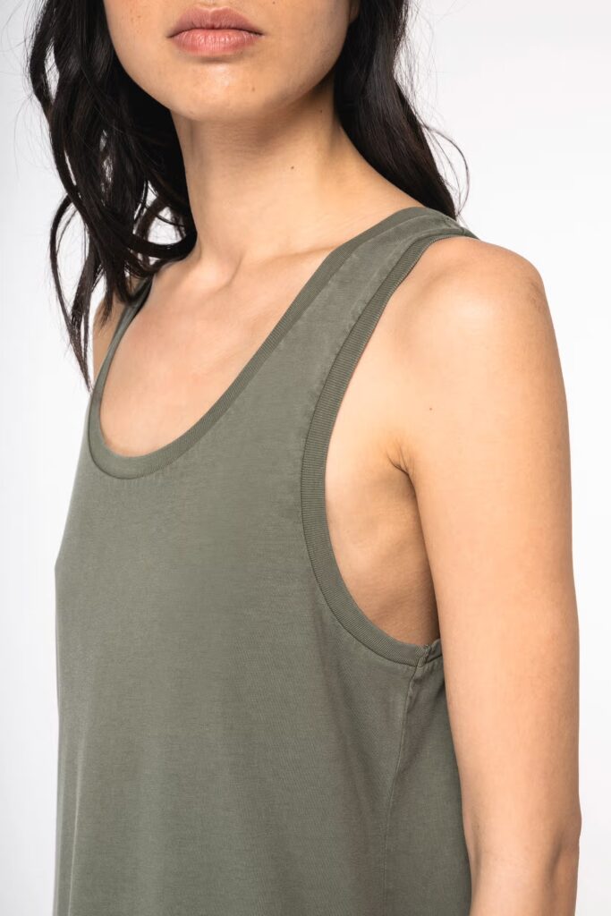 Robe écoresponsable délavée en jersey femme