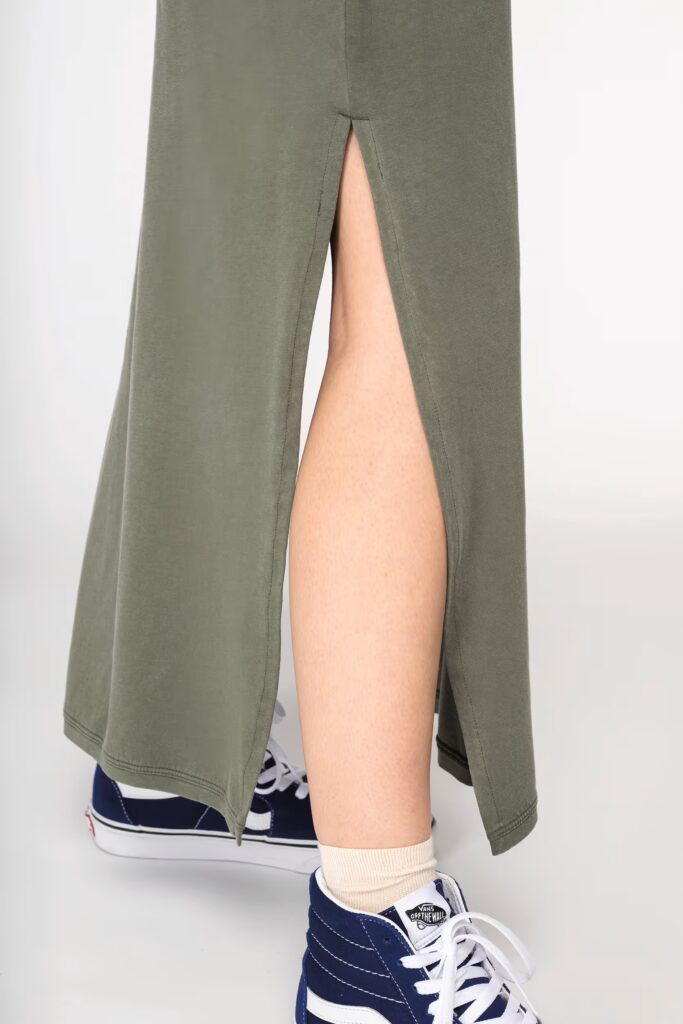 Robe écoresponsable délavée en jersey femme