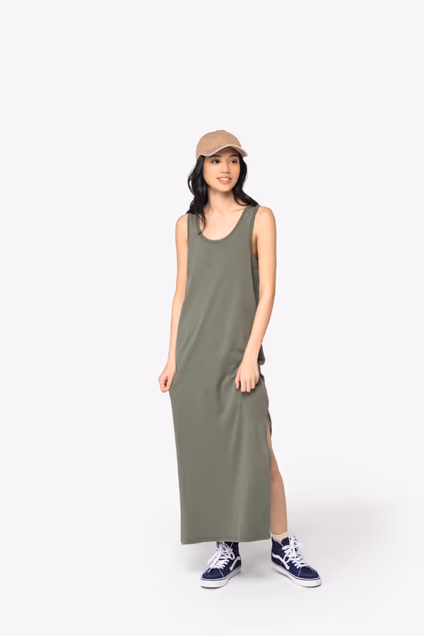 Robe écoresponsable délavée en jersey femme