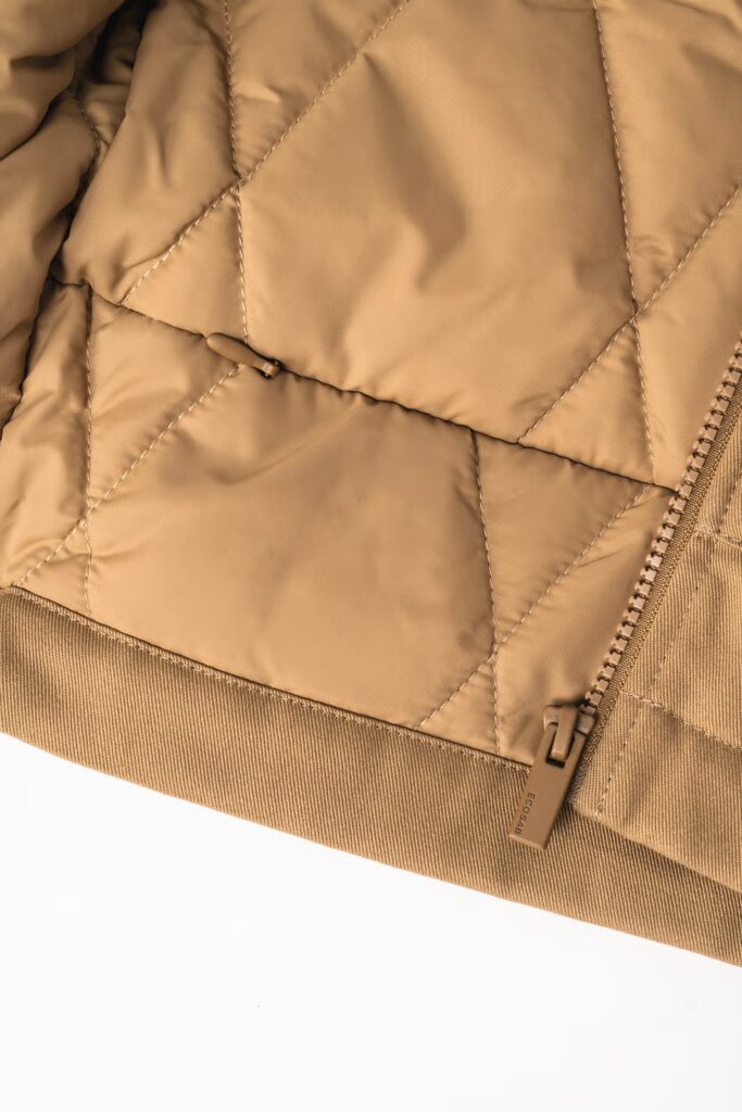 Bodywarmer rembourré en sergé écoresponsable à col teddy unisexe