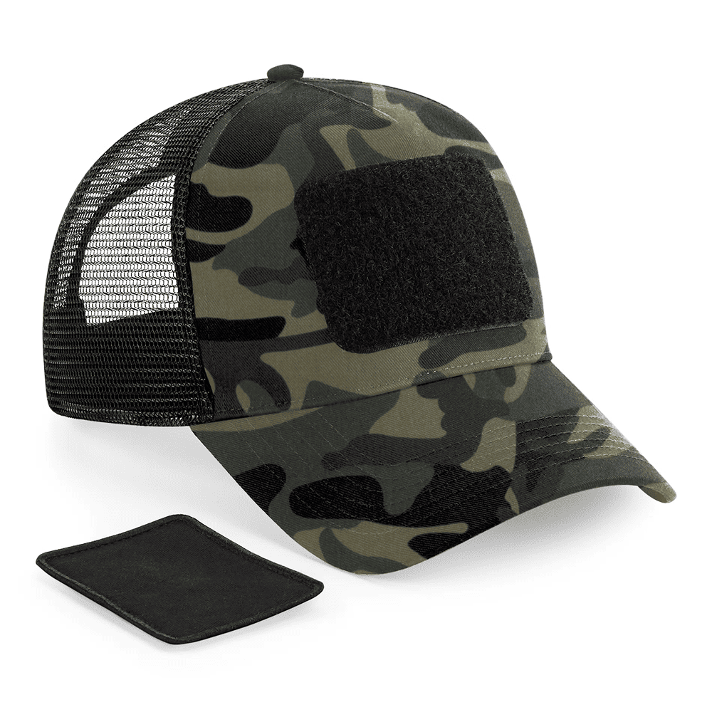 Casquette Filet Réglable à l'Arrière avec Patch Amovible