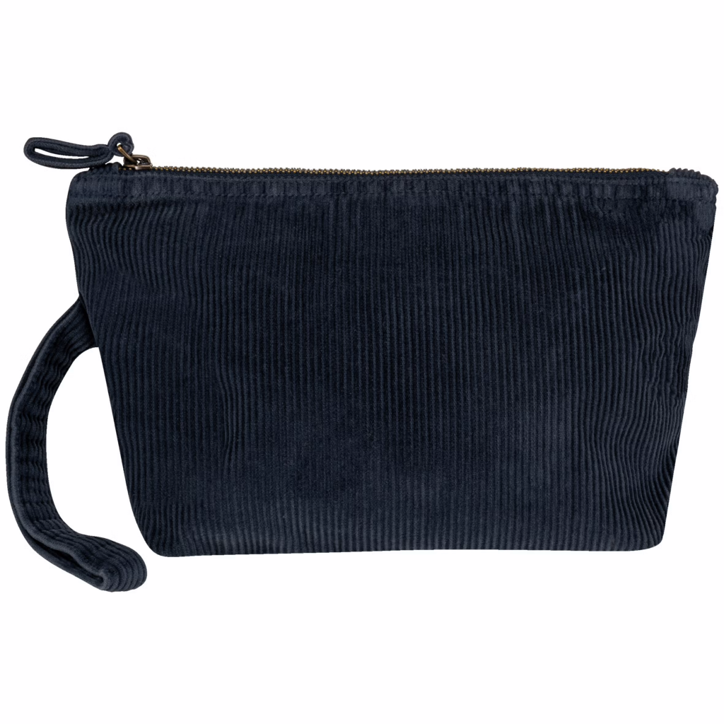 Pochette écoresponsable délavée en velours côtelé
