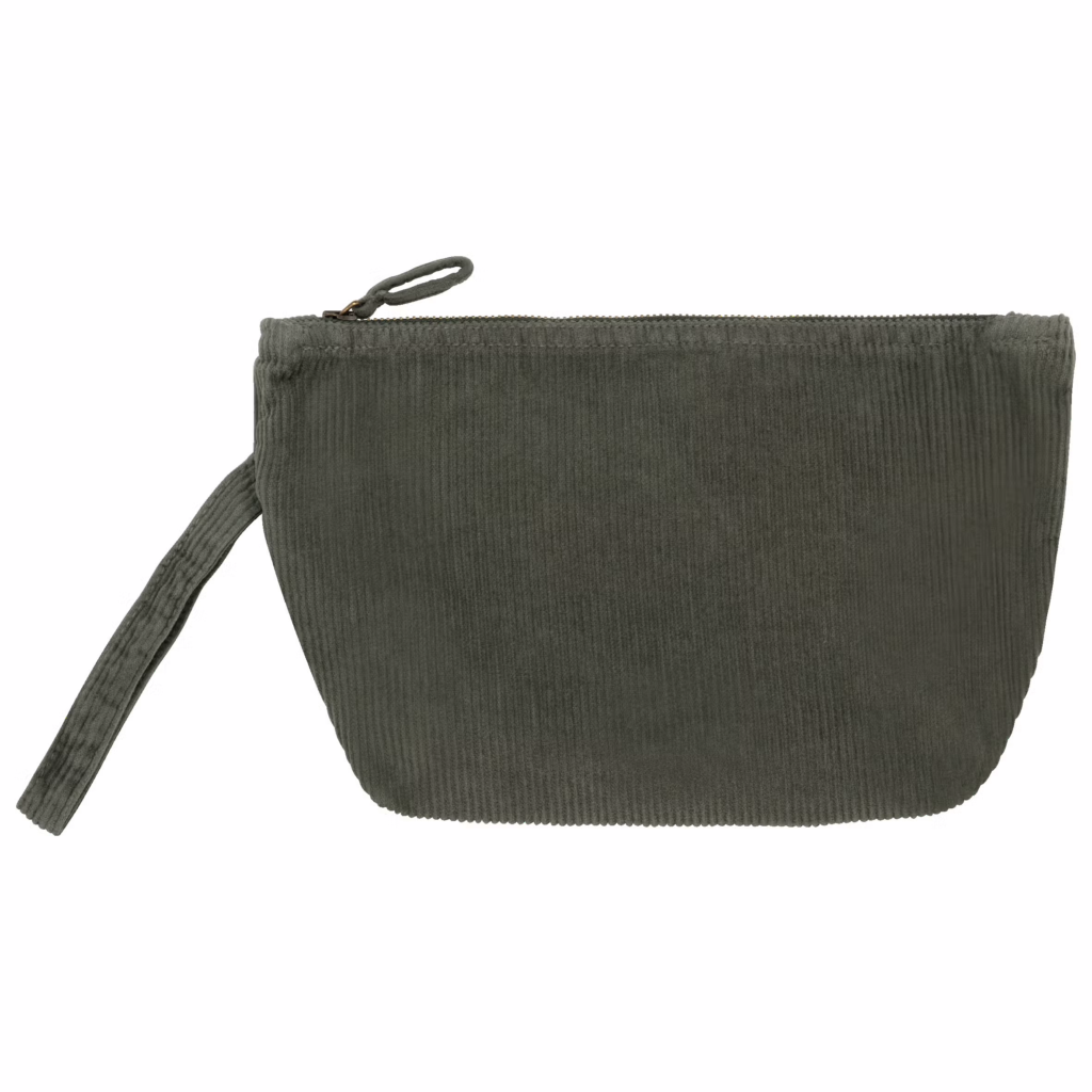 Pochette écoresponsable délavée en velours côtelé