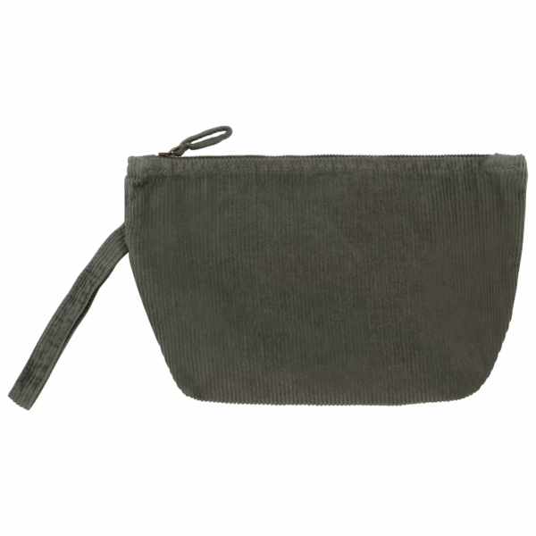 Pochette écoresponsable délavée en velours côtelé