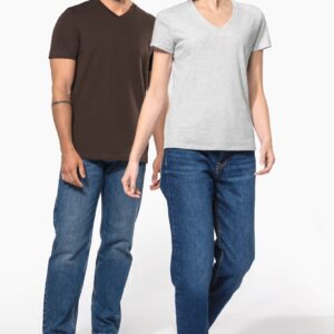 T-shirt col V manches courtes femme – Image 11