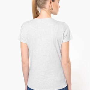 T-shirt col V manches courtes femme – Image 2