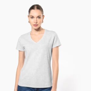 T-shirt col V manches courtes femme – Image 1