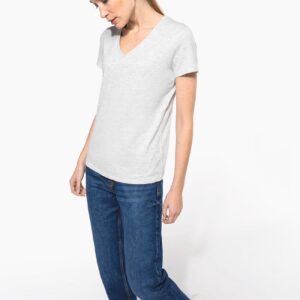 T-shirt col V manches courtes femme – Image 10