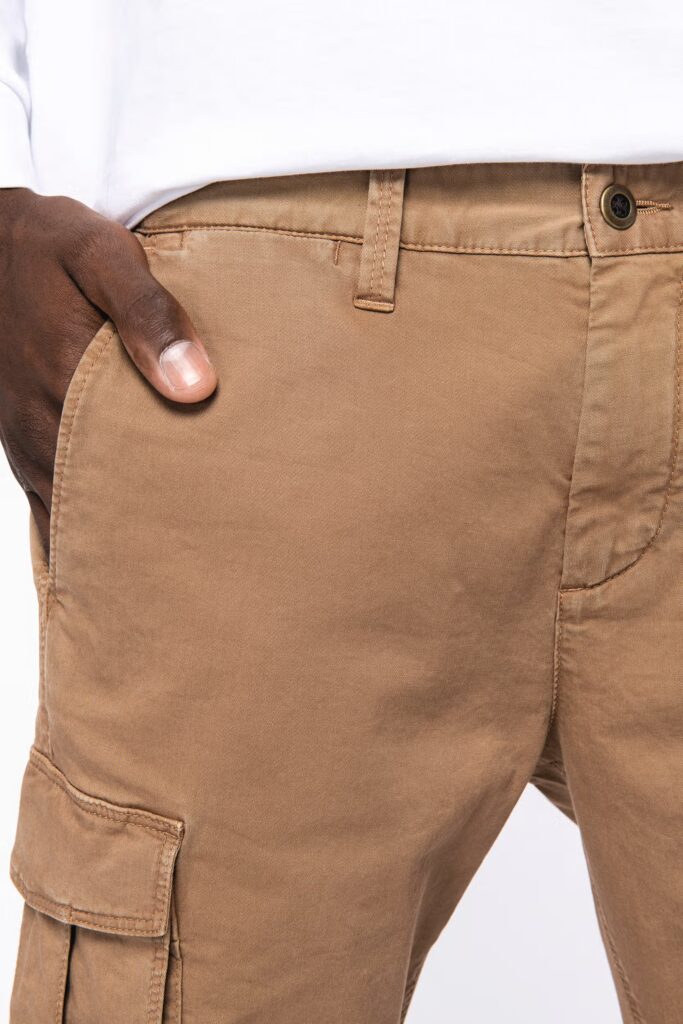 Pantalon cargo écoresponsable délavé homme