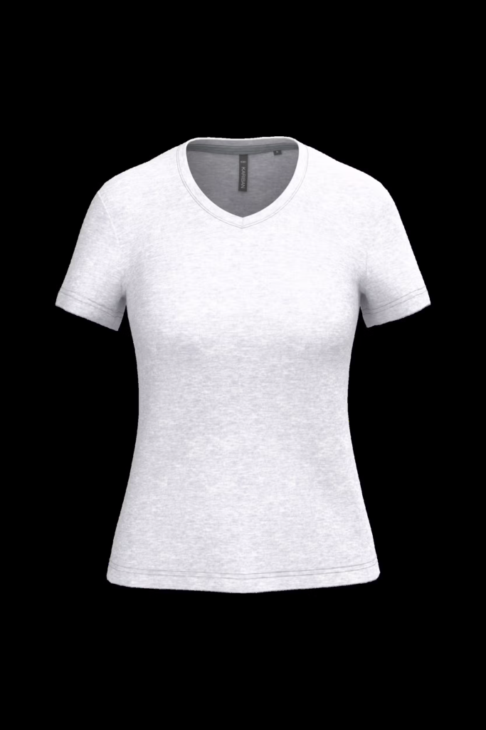 T-shirt col V manches courtes femme