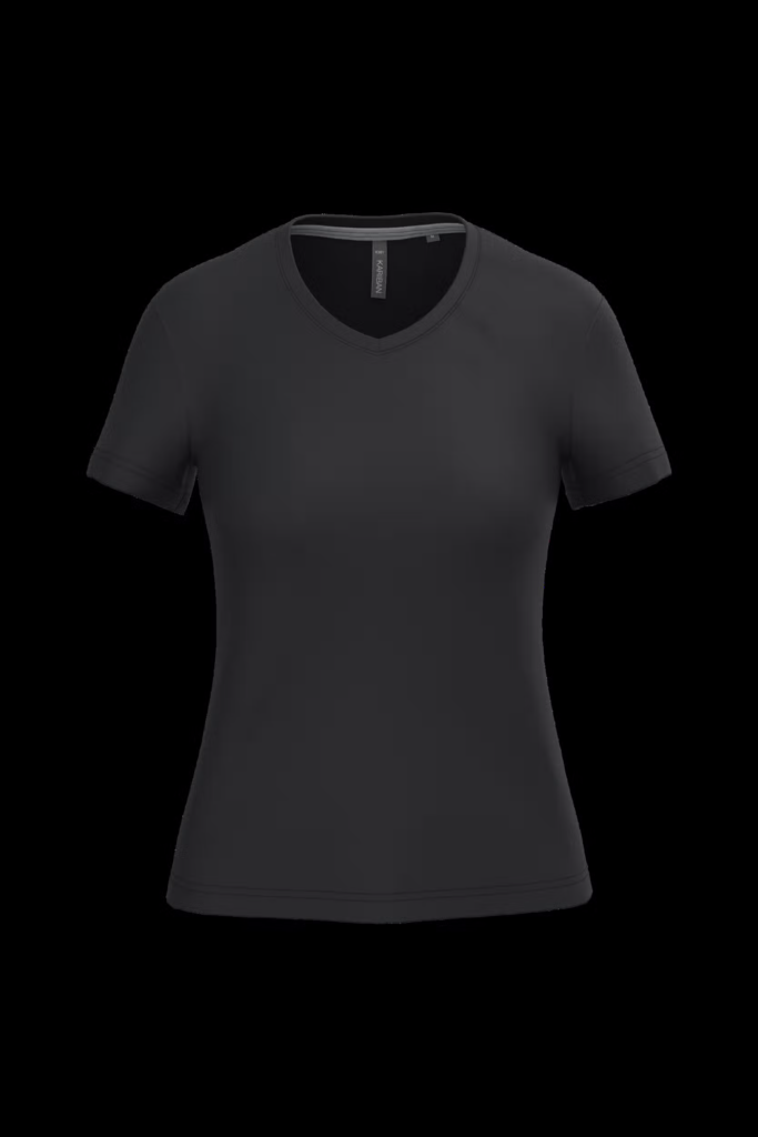 T-shirt col V manches courtes femme