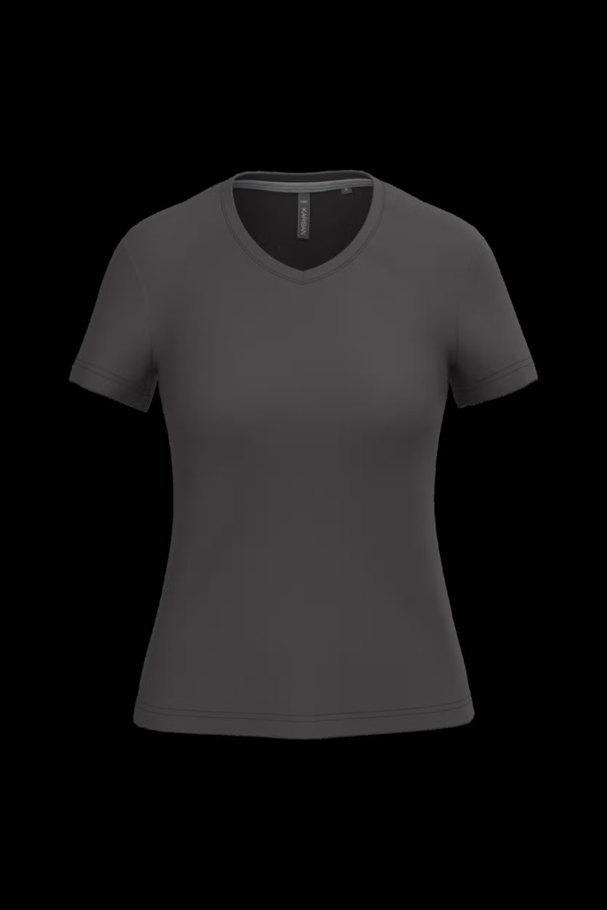 T-shirt col V manches courtes femme