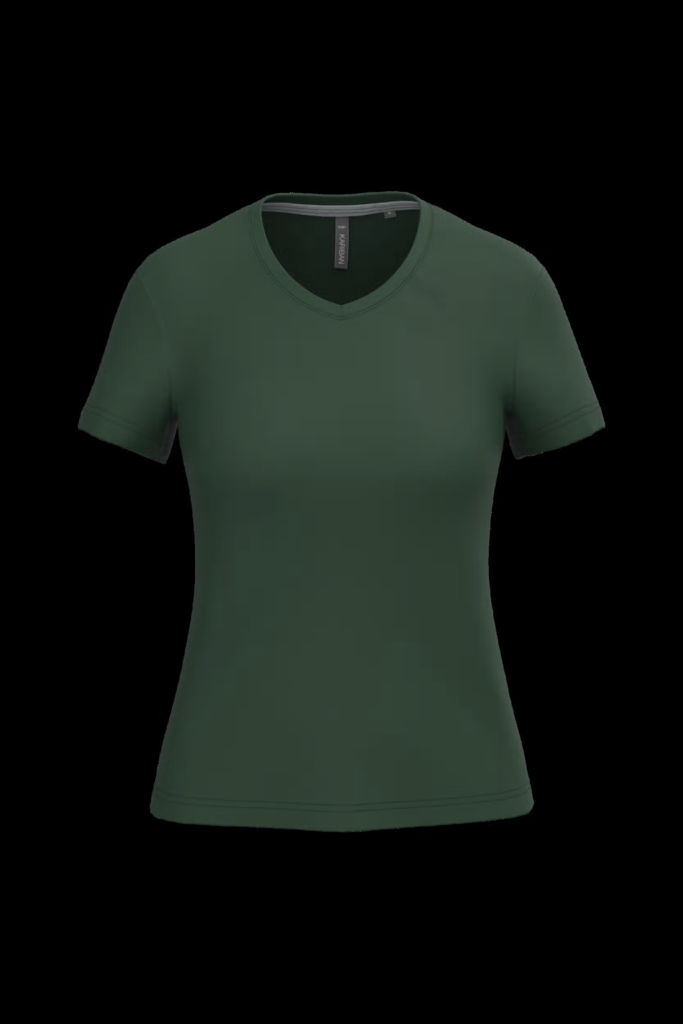 T-shirt col V manches courtes femme