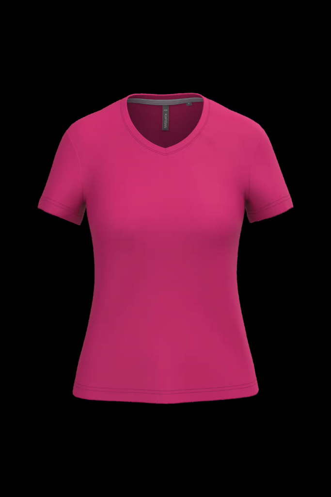 T-shirt col V manches courtes femme