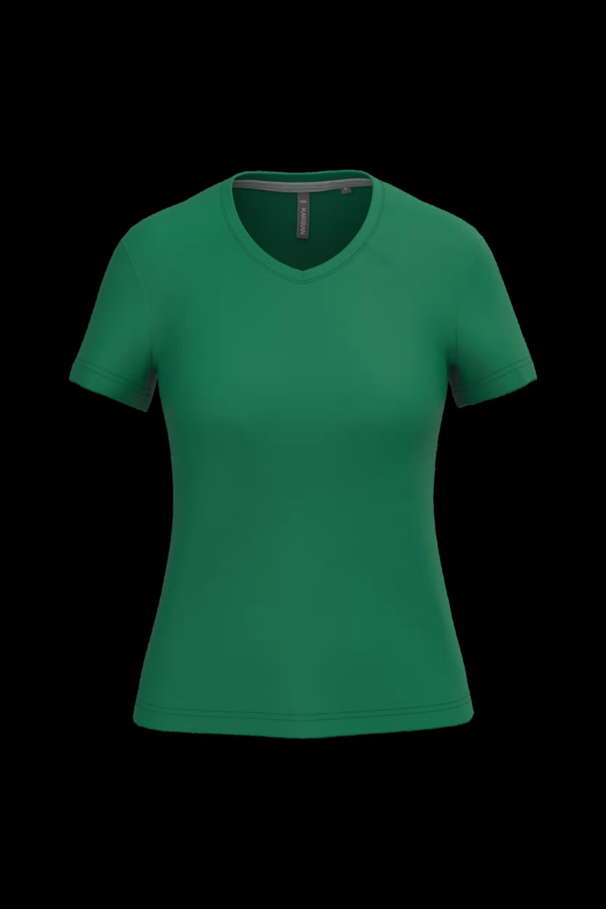 T-shirt col V manches courtes femme