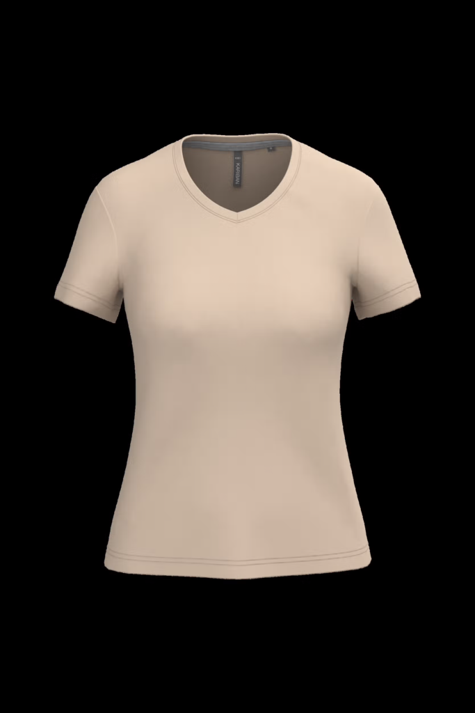 T-shirt col V manches courtes femme