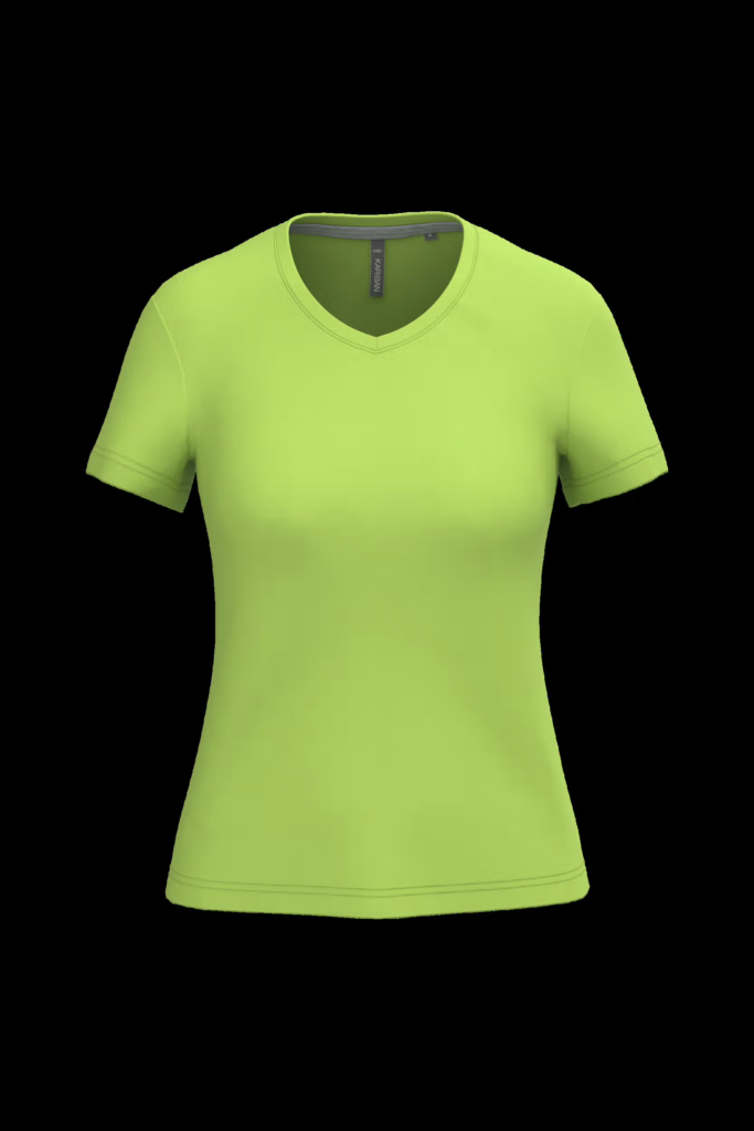 T-shirt col V manches courtes femme