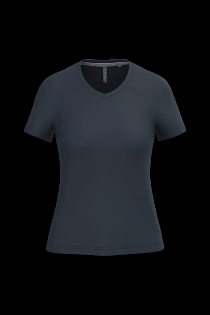 T-shirt col V manches courtes femme