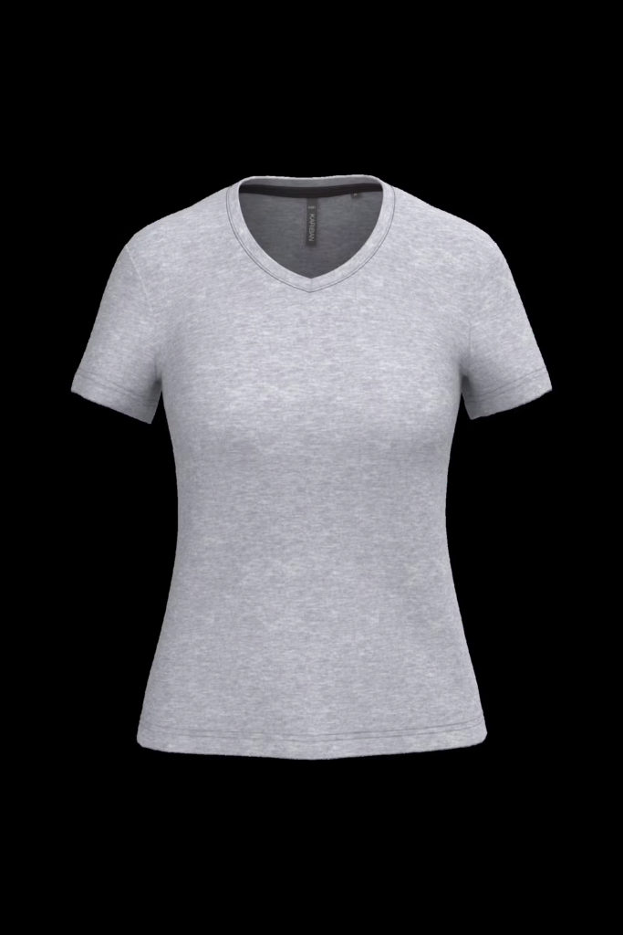 T-shirt col V manches courtes femme