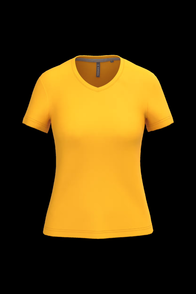 T-shirt col V manches courtes femme
