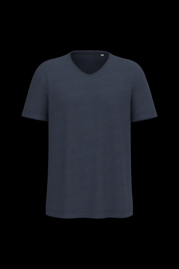 T-shirt écoresponsable col slub à épaules tombantes homme