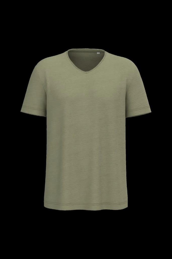 T-shirt écoresponsable col slub à épaules tombantes homme