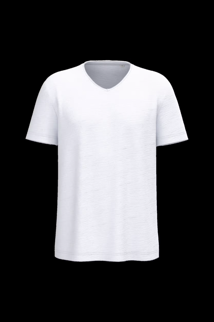 T-shirt écoresponsable col slub à épaules tombantes homme