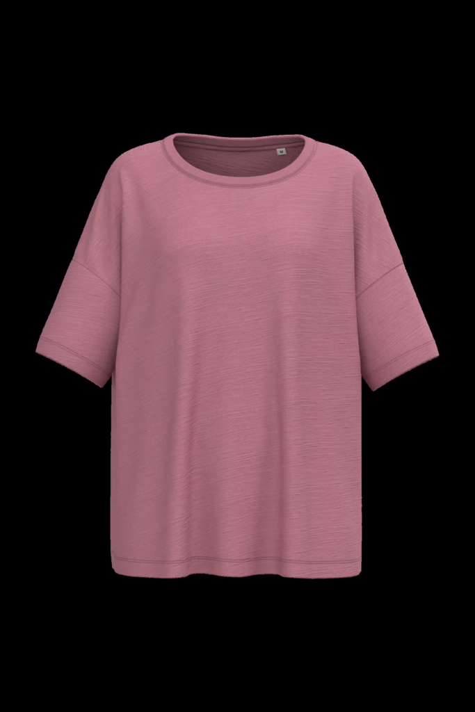 T-shirt écoresponsable slub oversize femme