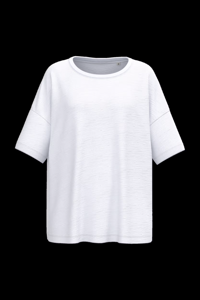 T-shirt écoresponsable slub oversize femme