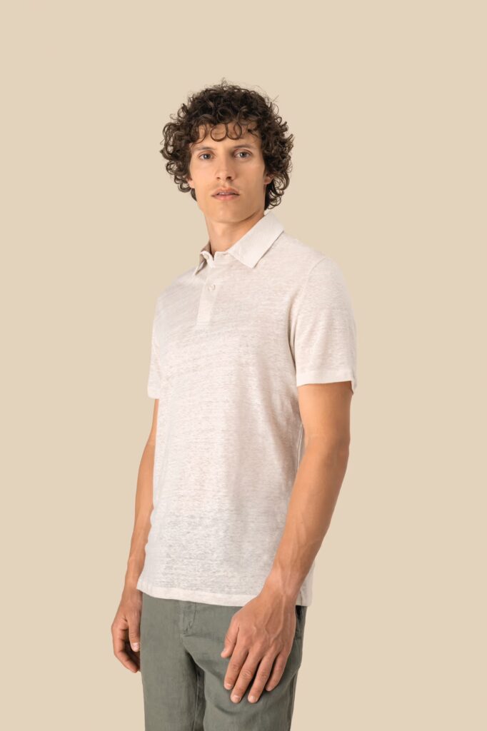 Polo lin homme
