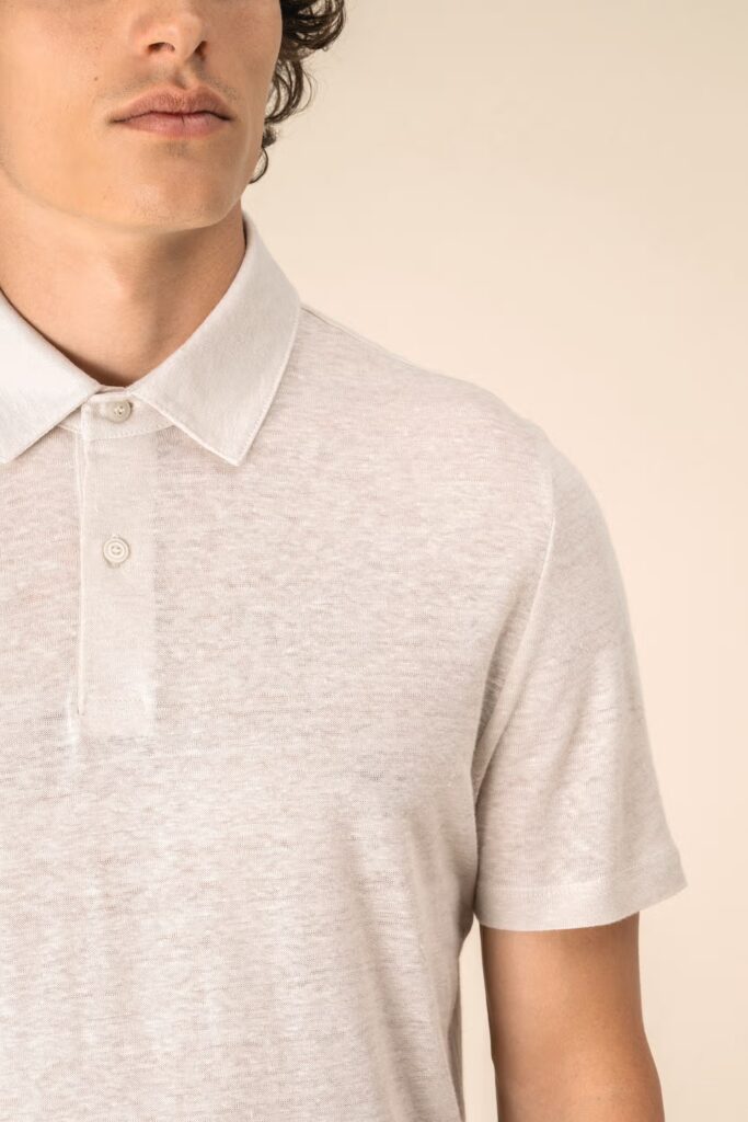 Polo lin homme