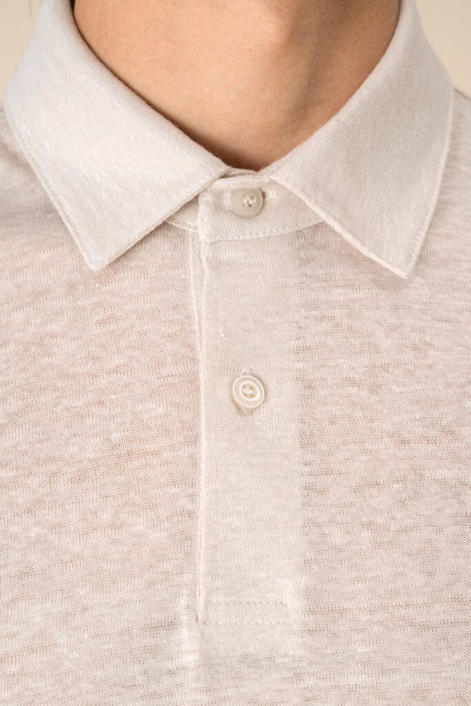 Polo lin homme
