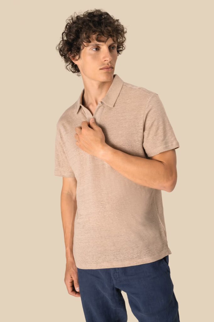 Polo en lin homme