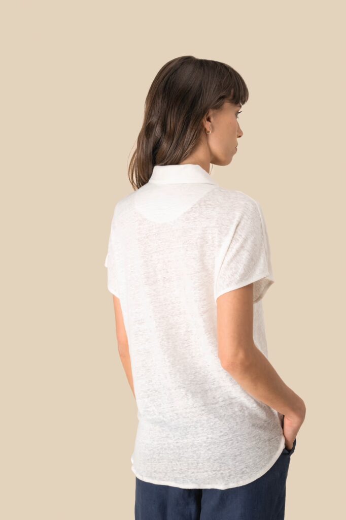 Polo en lin femme