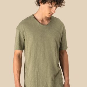 T-shirt écoresponsable col slub à épaules tombantes homme – Image 4