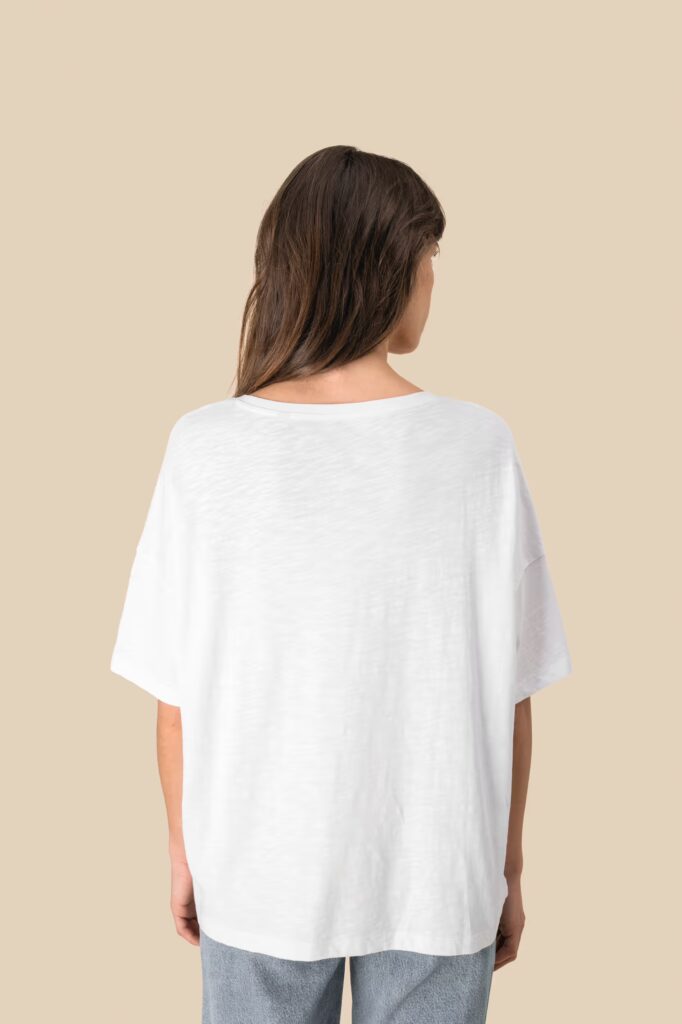 T-shirt écoresponsable slub oversize femme
