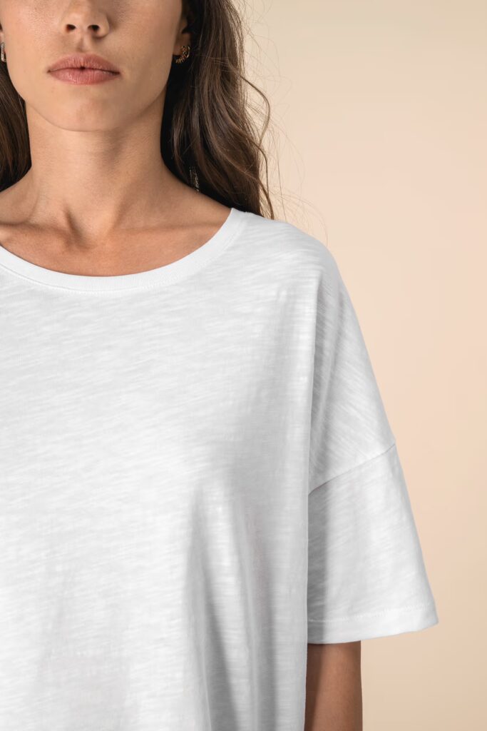 T-shirt écoresponsable slub oversize femme