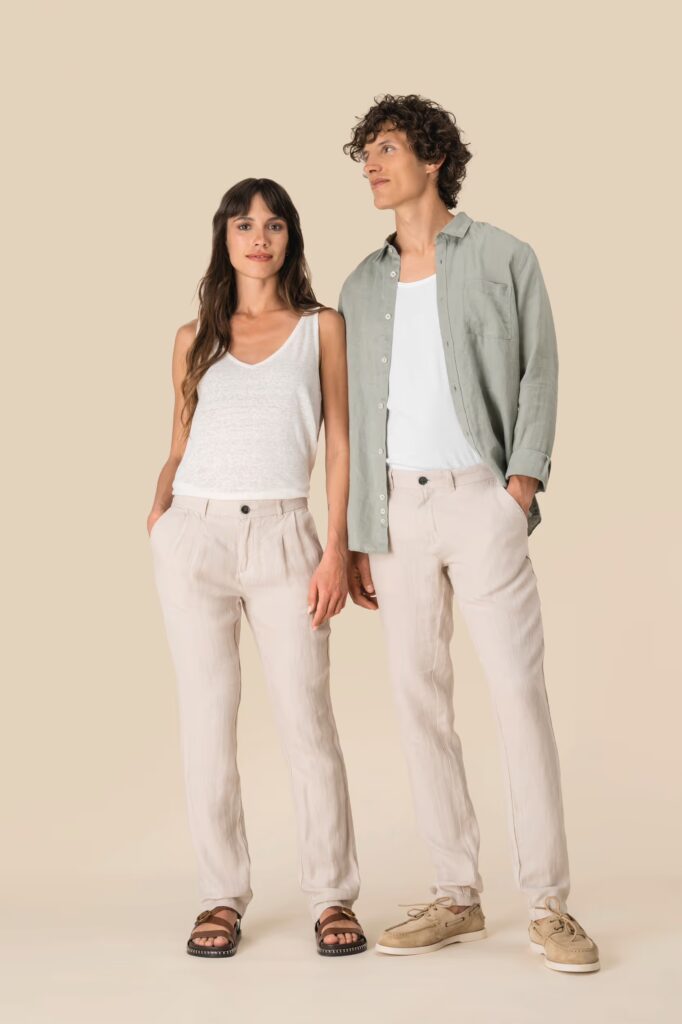 Pantalon en lin femme