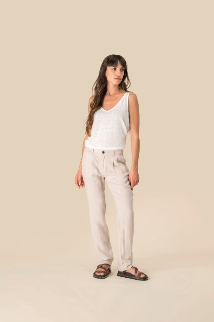Pantalon en lin femme