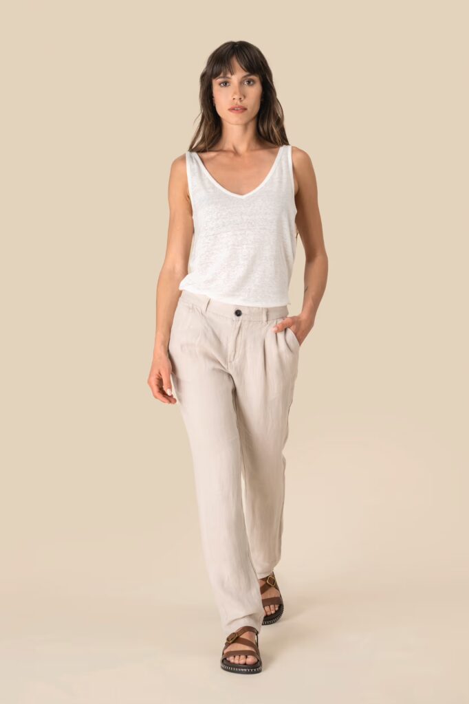 Pantalon en lin femme