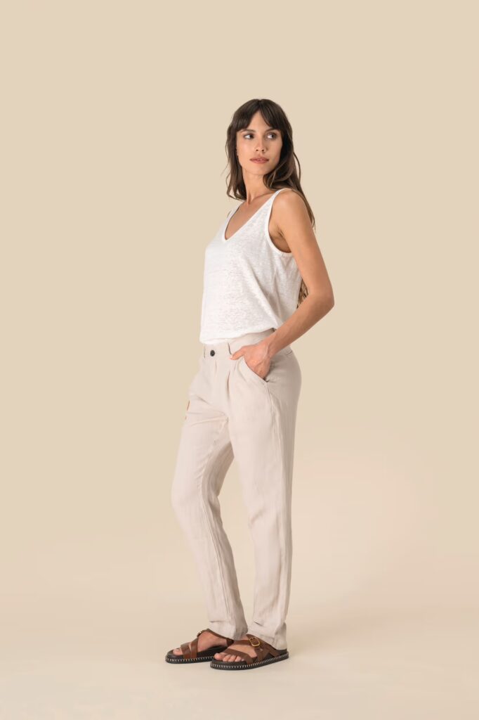 Pantalon en lin femme